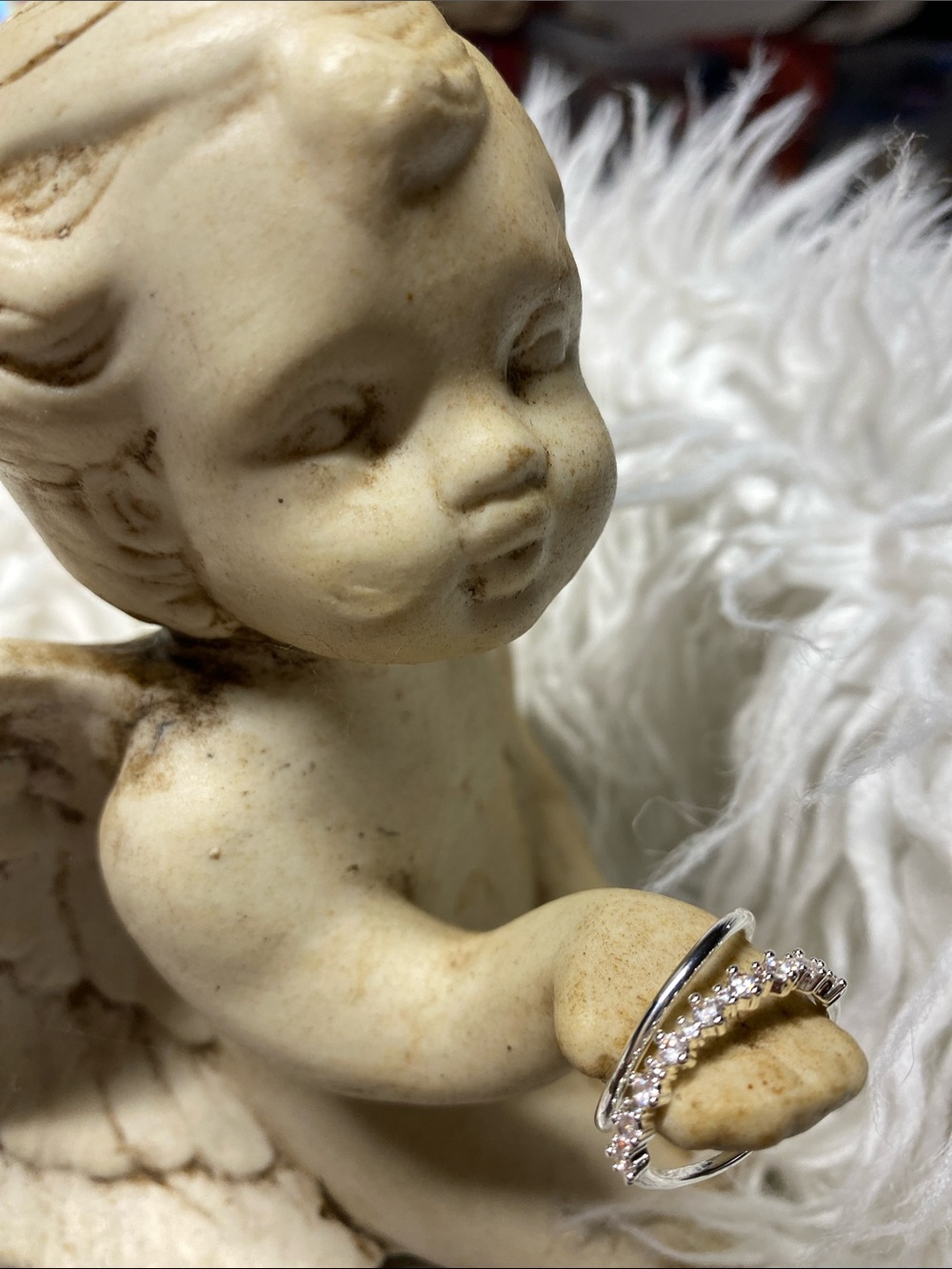 Sterling Silver CZ Stacking Rings Sz 7 NIB